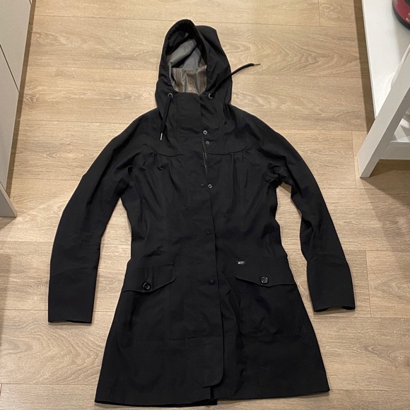 MEC Jackets & Blazers - MEC Charcoal Hooded Trench Coat